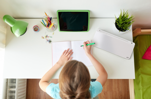 Desktop Glass Whiteboard Storage | Dry Erase Computer Pad | White Board Keyboard Drawer Platform