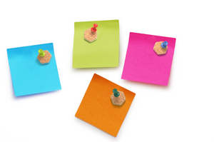 Griply (10 Pieces) Hexagon Magnet Cork Combo for Fridge, Office, School | Small Cork Board Magnetic