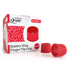 Griply Rubber Fingers Tips Rings - Extra Small (10 Pieces) - Griply Products