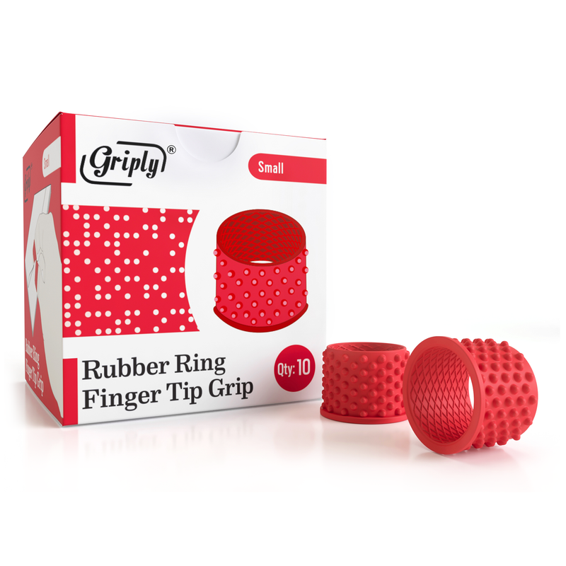Griply Rubber Fingers Tips Rings - Small (10 Pieces) - Griply Products